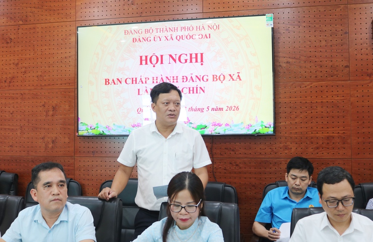 Quốc Oai tổ chức Hội nghị Ban Chấp hành Đảng bộ xã lần thứ Chín, định hướng nhiều nhiệm vụ chiến lược giai đoạn 2026-2030- Ảnh 6.