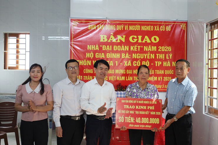 MTTQ XÃ CỔ ĐÔ BÀN GIAO NHÀ ĐẠI ĐOÀN KẾT CHO HỘ GIA ĐÌNH CÓ HOÀN CẢNH KHÓ KHĂN- Ảnh 1.