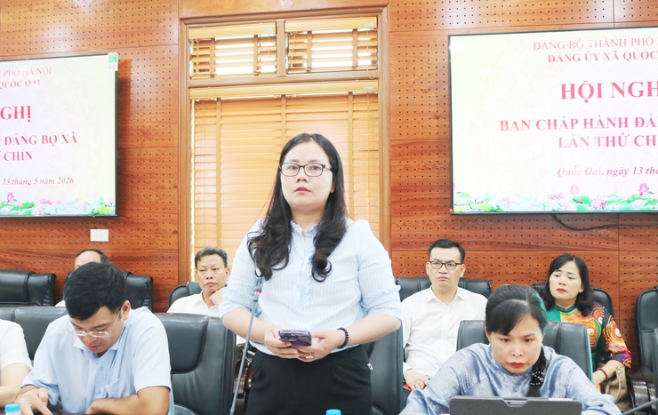 Quốc Oai tổ chức Hội nghị Ban Chấp hành Đảng bộ xã lần thứ Chín, định hướng nhiều nhiệm vụ chiến lược giai đoạn 2026-2030- Ảnh 8.