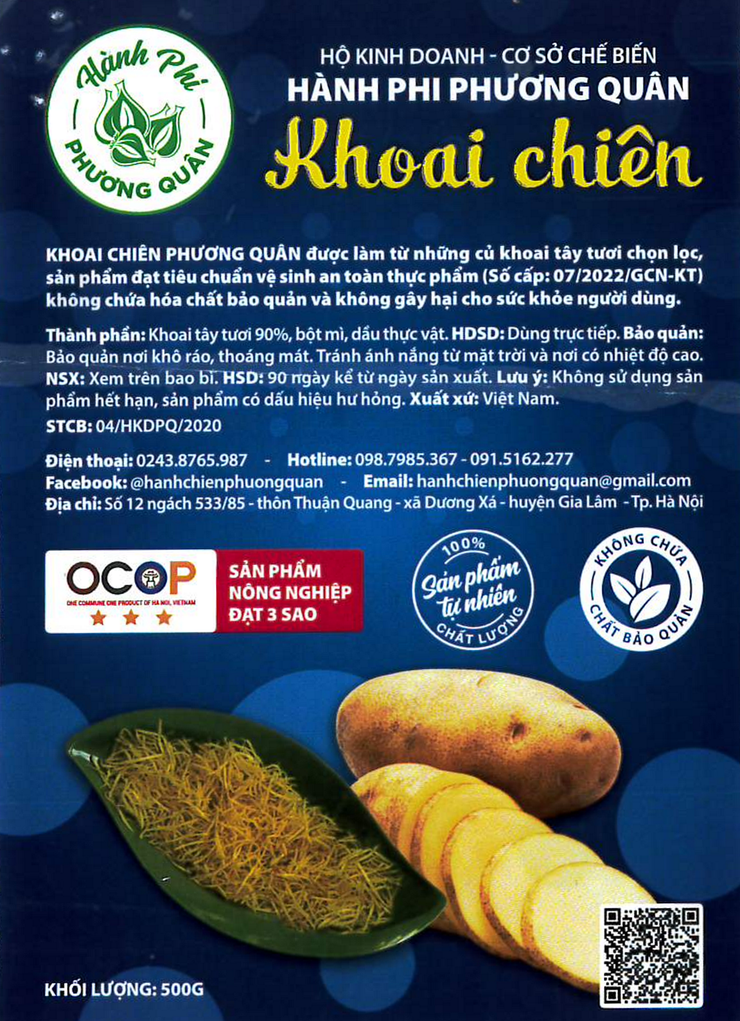 Bản tự công bố sản phẩm Khoai chiên- Ảnh 9.