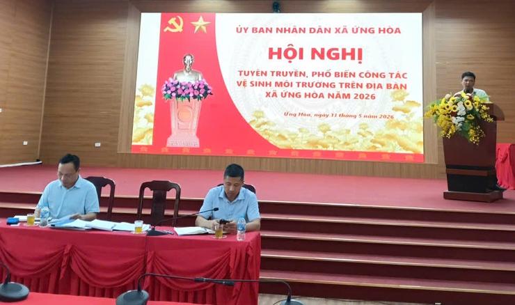 Ứng Hòa tăng cường quản lý vệ sinh môi trường, triển khai thu giá dịch vụ năm 2026.- Ảnh 2.