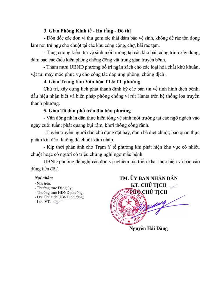 PHƯỜNG HỒNG HÀ TĂNG CƯỜNG GIÁM SÁT, PHÒNG CHỐNG BỆNH DO VI RÚT HANTA- Ảnh 2.