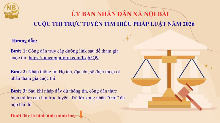 Hướng dẫn tham gia cuộc thi Tìm hiểu pháp luật trực tuyến xã Nội Bài năm 2026- Ảnh 2.