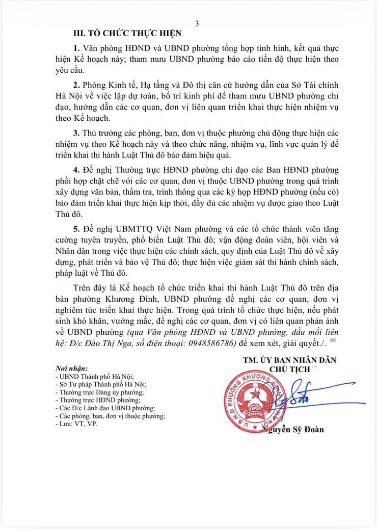 Phường Khương Đình triển khai thi hành Luật Thủ đô trên địa bàn phường- Ảnh 3.