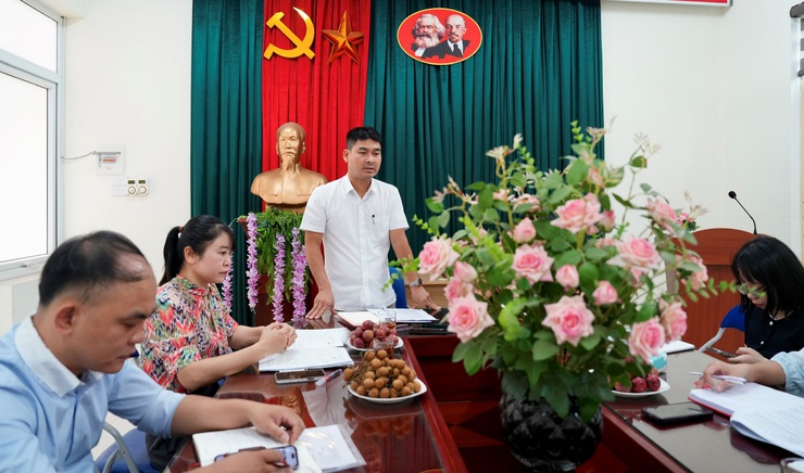 Đoàn giám sát Ban Văn hóa - Xã hội HĐND xã Sơn Đồng giám sát đối với Trạm Y tế- Ảnh 1.