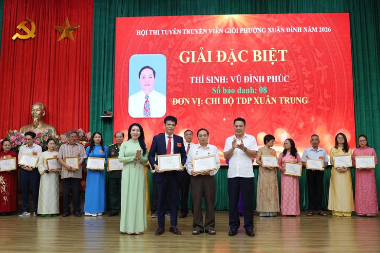 Hội thi tuyên truyền viên giỏi phường Xuân Đỉnh năm 2026: Đợt sinh hoạt chính trị sâu rộng, thiết thực, hiệu quả- Ảnh 7.
