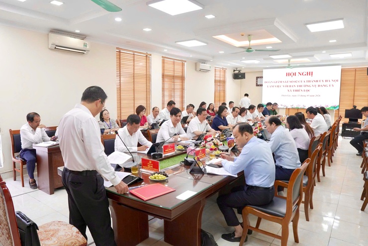 Đoàn Giám sát số 02 của Ban Thường vụ Thành ủy làm việc với Ban Thường vụ Đảng ủy xã Thiên Lộc- Ảnh 7.