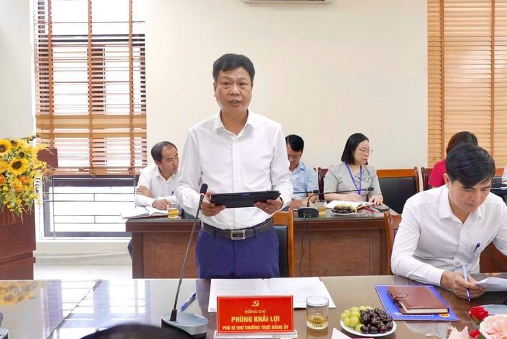 Đoàn Giám sát số 02 của Ban Thường vụ Thành ủy làm việc với Ban Thường vụ Đảng ủy xã Thiên Lộc- Ảnh 3.