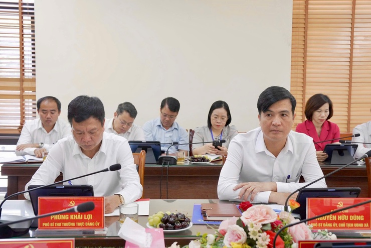 Đoàn Giám sát số 02 của Ban Thường vụ Thành ủy làm việc với Ban Thường vụ Đảng ủy xã Thiên Lộc- Ảnh 4.