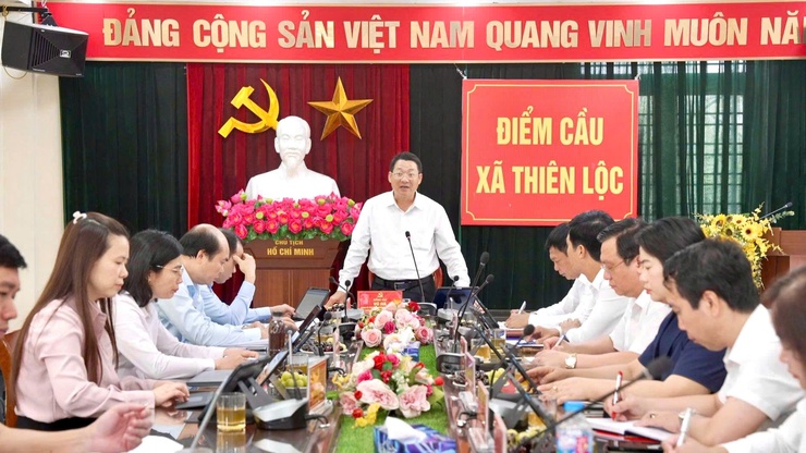 Đoàn Giám sát số 02 của Ban Thường vụ Thành ủy làm việc với Ban Thường vụ Đảng ủy xã Thiên Lộc- Ảnh 8.