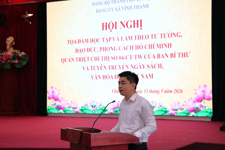 Đảng ủy xã Vĩnh Thanh tổ chức Hội nghị nghiên cứu, học tập, quán triệt thực hiện Chỉ thị số 04-CT/TW của Ban Bí thư và tuyên truyền Ngày sách và Văn hóa đọc Việt Nam- Ảnh 5.