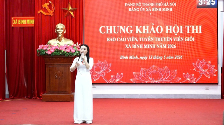 Bình Minh tổ chức Chung khảo Hội thi Báo cáo viên, tuyên truyền viên giỏi năm 2026- Ảnh 3.