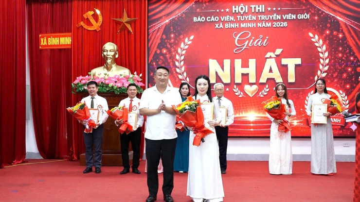 Bình Minh tổ chức Chung khảo Hội thi Báo cáo viên, tuyên truyền viên giỏi năm 2026- Ảnh 5.