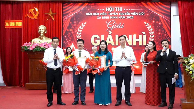 Bình Minh tổ chức Chung khảo Hội thi Báo cáo viên, tuyên truyền viên giỏi năm 2026- Ảnh 6.
