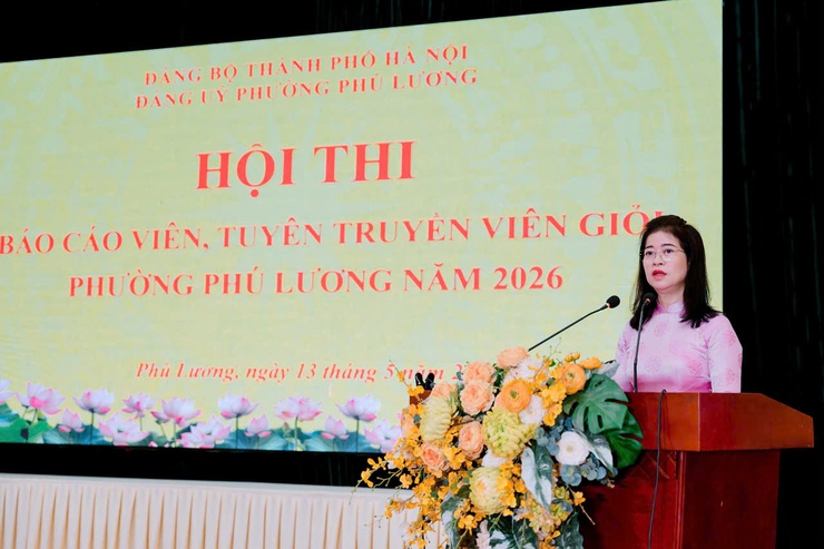 07 Thí sinh tham dự chung khảo Hội thi Báo cáo viên, tuyên truyền viên giỏi phường Phú Lương năm 2026- Ảnh 1.