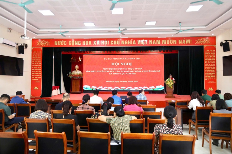 UBND xã Thiên Lộc phát động cuộc thi trực tuyến tìm hiểu, tuyên truyền cải cách hành chính, chuyển đổi số năm 2026- Ảnh 1.