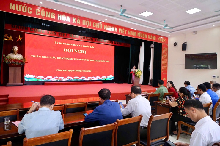Hội nghị triển khai các hoạt động tín ngưỡng, tôn giáo xã Thiên Lộc năm 2026- Ảnh 3.