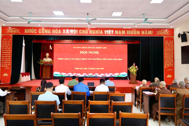 Hội nghị triển khai các hoạt động tín ngưỡng, tôn giáo xã Thiên Lộc năm 2026- Ảnh 1.