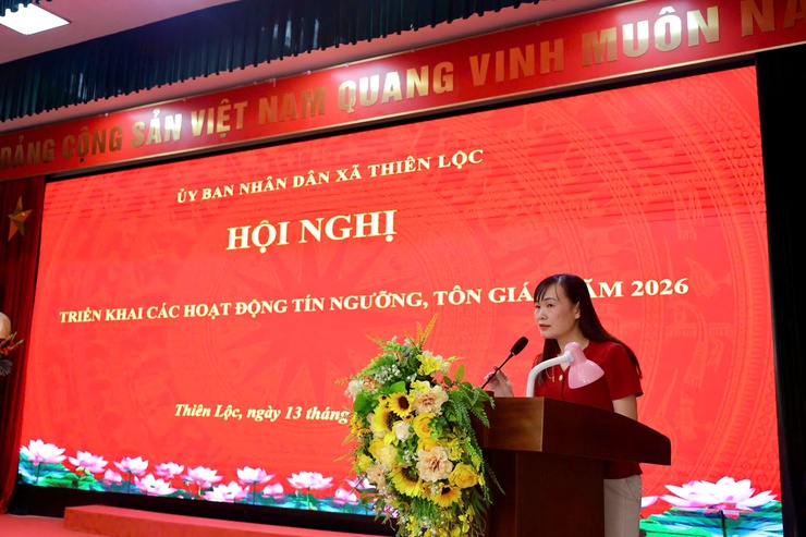 Hội nghị triển khai các hoạt động tín ngưỡng, tôn giáo xã Thiên Lộc năm 2026- Ảnh 6.