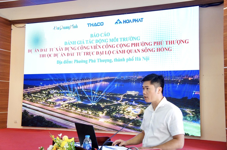 Phường Phú Thượng tổ chức Hội nghị lấy ý kiến tham vấn đánh giá tác động môi trường Dự án Công viên công cộng thuộc Dự án đầu tư trục đại lộ cảnh quan sông Hồng- Ảnh 2.