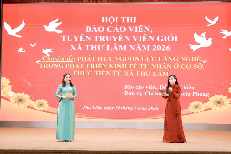 Xã Thư Lâm tổ chức Chung khảo Hội thi Báo cáo viên, tuyên truyền viên giỏi năm 2026- Ảnh 8.