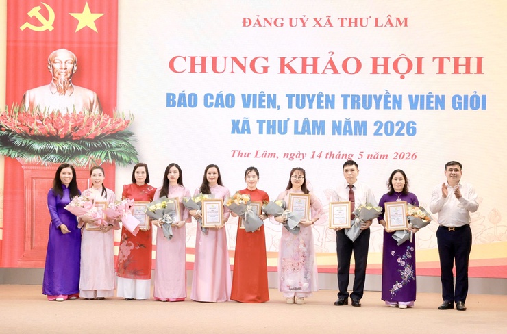 Xã Thư Lâm tổ chức Chung khảo Hội thi Báo cáo viên, tuyên truyền viên giỏi năm 2026- Ảnh 17.