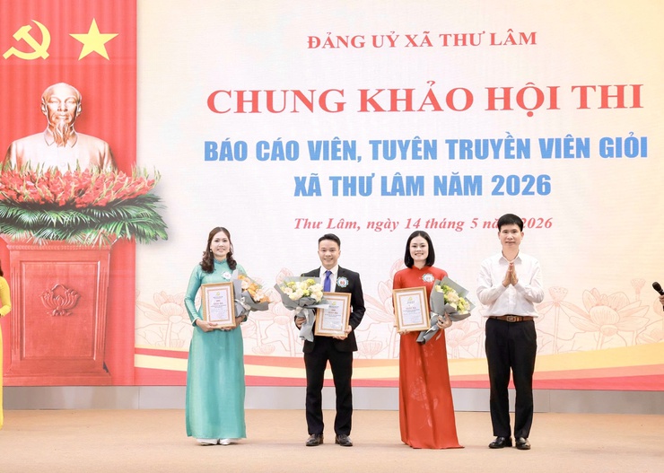 Xã Thư Lâm tổ chức Chung khảo Hội thi Báo cáo viên, tuyên truyền viên giỏi năm 2026- Ảnh 15.