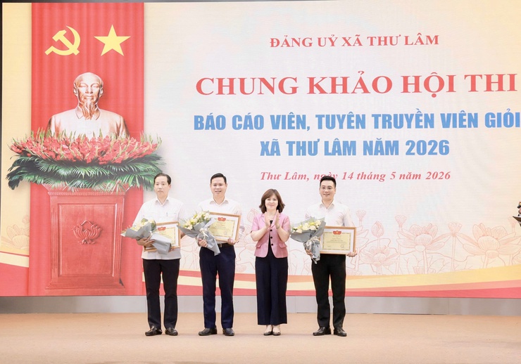 Xã Thư Lâm tổ chức Chung khảo Hội thi Báo cáo viên, tuyên truyền viên giỏi năm 2026- Ảnh 18.