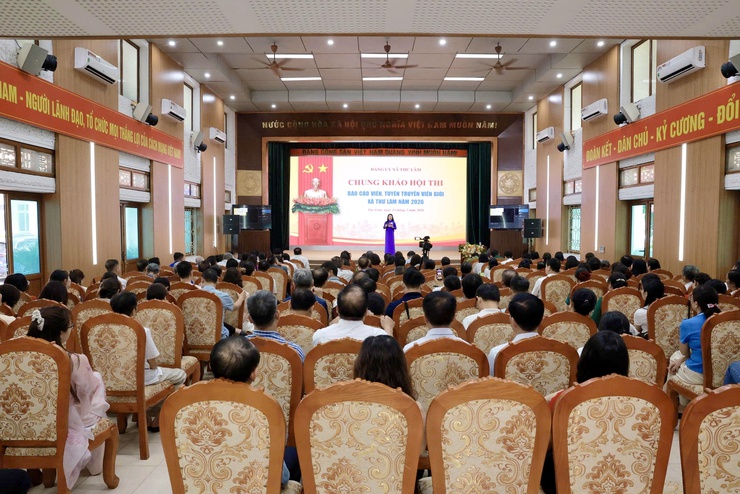 Xã Thư Lâm tổ chức Chung khảo Hội thi Báo cáo viên, tuyên truyền viên giỏi năm 2026- Ảnh 13.