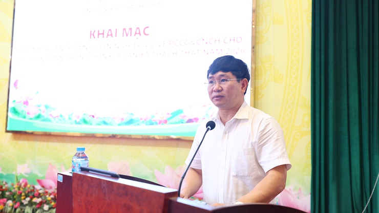 Thạch Thất tổ chức tập huấn nghiệp vụ PCCC&CNCH cho lực lượng dân phòng năm 2026- Ảnh 1.