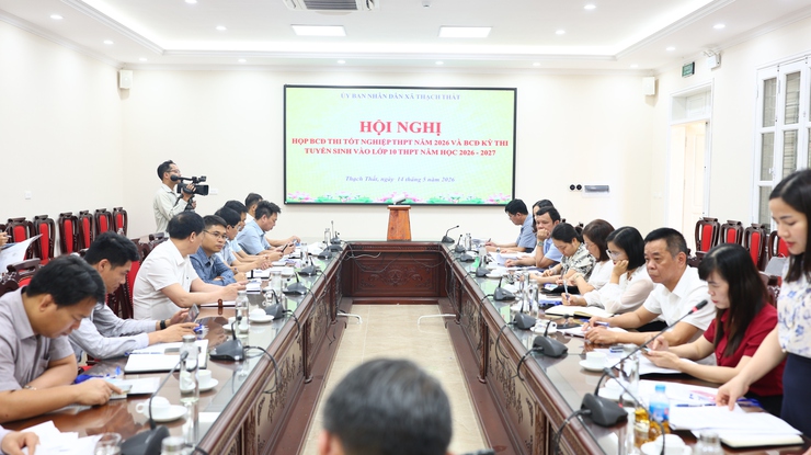 Xã Thạch Thất họp Ban Chỉ đạo thi tốt nghiệp THPT năm 2026 và tuyển sinh vào lớp 10 THPT năm học 2026 – 2027, tiếp sóng họp Ban Chỉ đạo Kỳ thi tốt nghiệp THPT thành phố Hà Nội - Ảnh 4.