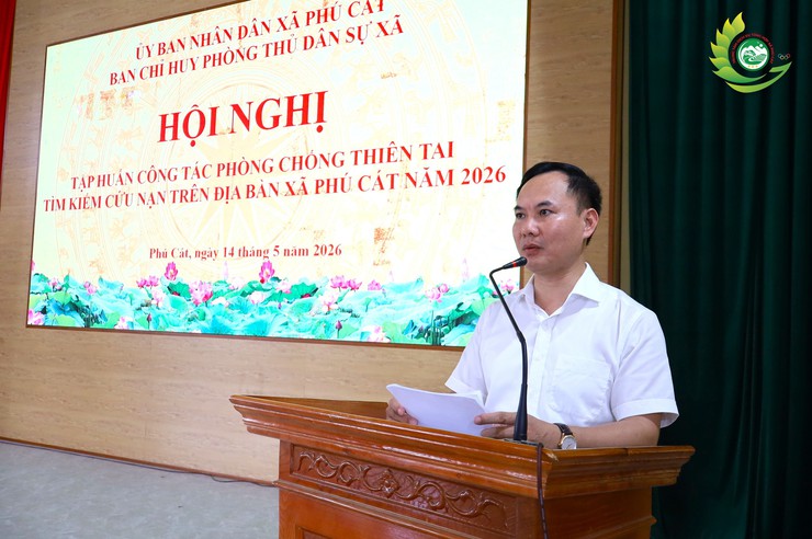 Phú Cát tổ chức tập huấn, huấn luyện phòng chống thiên tai và tìm kiếm cứu nạn năm 2026- Ảnh 1.