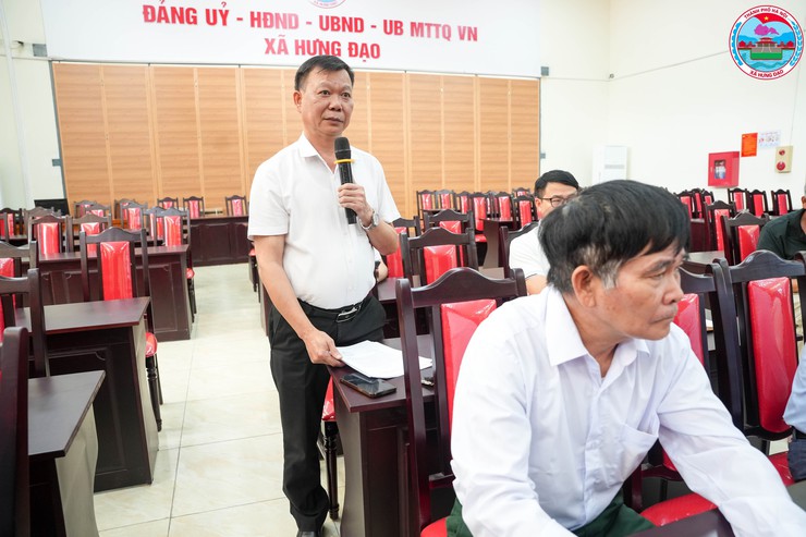 ĐẢNG ỦY XÃ HƯNG ĐẠO TỔ CHỨC HỘI NGHỊ LÀM VIỆC VỚI CHI ỦY, LÃNH ĐẠO THÔN, BAN CÔNG TÁC MẶT TRẬN VÀ CÁC CHI HỘI ĐOÀN THỂ CÁC THÔN ĐẠI TẢO, TÌNH LAM, ĐỘ CHÀNG- Ảnh 6.