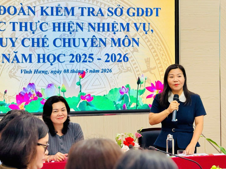 PHƯỜNG VĨNH HƯNG ĐÓN ĐOÀN KIỂM TRA CỦA SỞ GIÁO DỤC VÀ ĐÀO TẠO HÀ NỘI VỀ THỰC HIỆN NHIỆM VỤ GIÁO DỤC TIỂU HỌC HỌC KÌ II, NĂM HỌC 2025 – 2026- Ảnh 2.