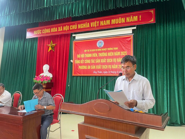 Đại hội thành viên, thường niên năm 2025 - HTXDVNN Trường Thịnh- Ảnh 1.