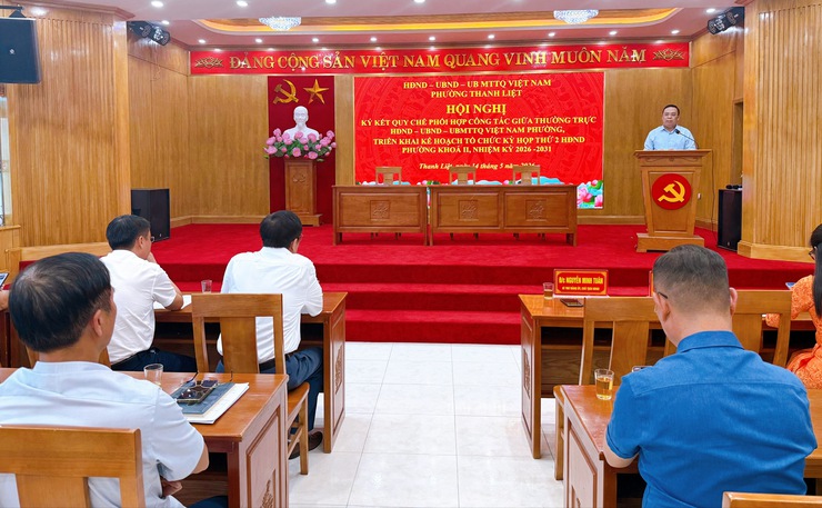 Thường trực HĐND – UBND - Ủy ban MTTQ Việt Nam phường Thanh Liệt ký kết quy chế phối hợp công tác- Ảnh 7.