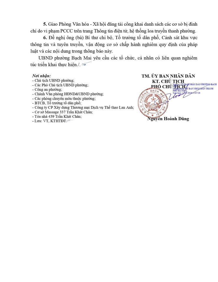 Thông báo về việc chấp hành nghiêm các quy định của pháp luật, Quyết định đình chỉ hoạt động của cơ quan có thẩm quyền; tổ chức khắc phục các tồn tại trong công tác đảm bảo an toàn PCCC&CNCH đối với cơ sở bị đình chỉ hoạt động- Ảnh 2.