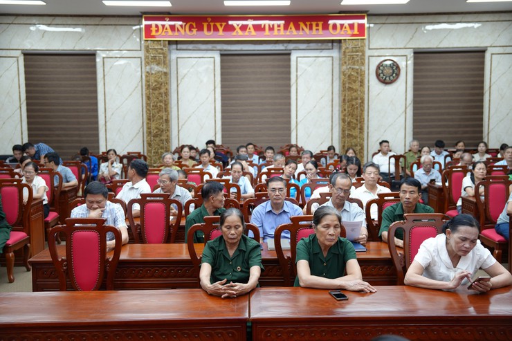 BAN THƯỜNG TRỰC UBMTTQ VIỆT NAM XÃ THANH OAI GIAO BAN VỚI CÁC TỔ CHỨC CHÍNH TRỊ - XÃ HỘI- Ảnh 2.