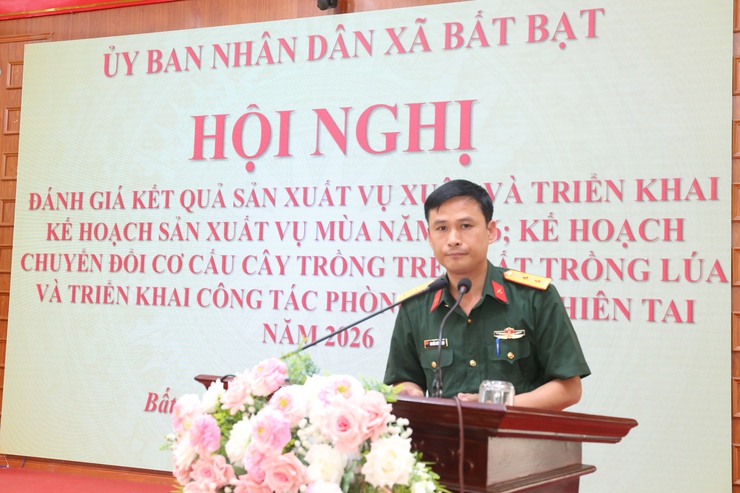UBND xã Bất Bạt tổ chức hội nghị đánh giá kết quả sản xuất vụ Xuân và Triển khai kế hoạch sản xuất vụ Mùa năm 2026.- Ảnh 4.
