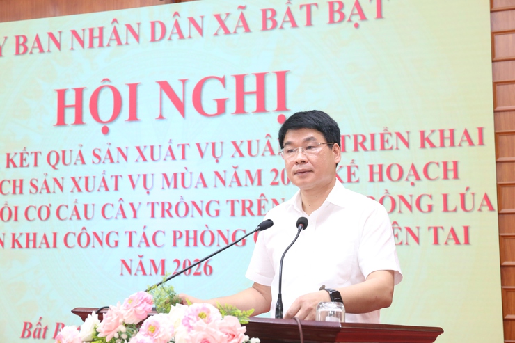 UBND xã Bất Bạt tổ chức hội nghị đánh giá kết quả sản xuất vụ Xuân và Triển khai kế hoạch sản xuất vụ Mùa năm 2026.- Ảnh 10.