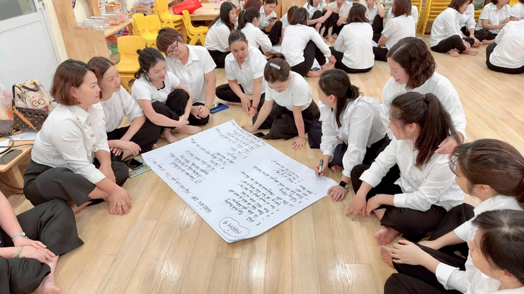 TRƯỜNG MẦM NON TÂN MAI PHỐI HỢP CÙNG TRƯỜNG MẦM NON THỊNH LIỆT TỔ CHỨC CHƯƠNG TRÌNH BỒI DƯỠNG CHUYÊN MÔN VỚI CHỦ ĐỀ: "STEAM TRONG GDMN"- Ảnh 2.
