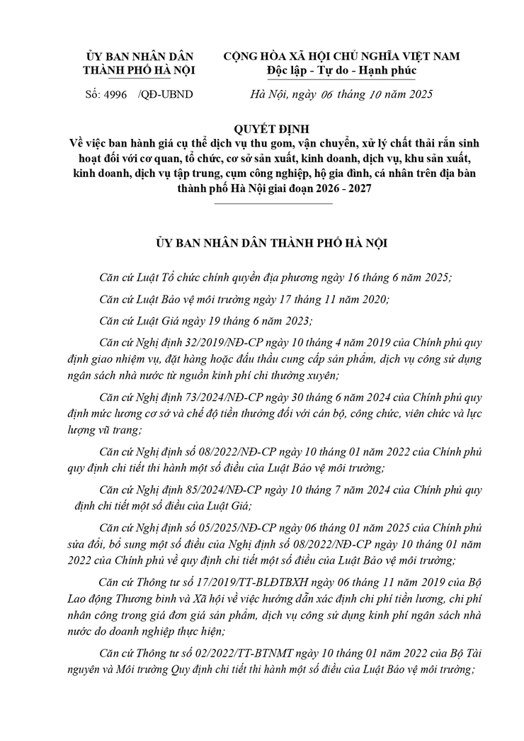 Quyết định 4996/QĐ-UBND- Ảnh 1.