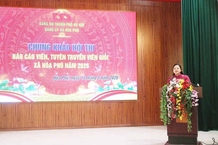 Hội thi báo cáo viên, tuyên truyền viên giỏi xã Hòa Phú: Lan tỏa niềm tin – Khơi dậy khát vọng phát triển- Ảnh 4.