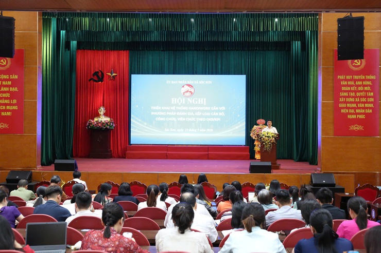 XÃ SÓC SƠN ĐẨY MẠNH TRIỂN KHAI HỆ THỐNG HANOIWORK GẮN VỚI PHƯƠNG PHÁP ĐÁNH GIÁ OKR/KPI- Ảnh 2.