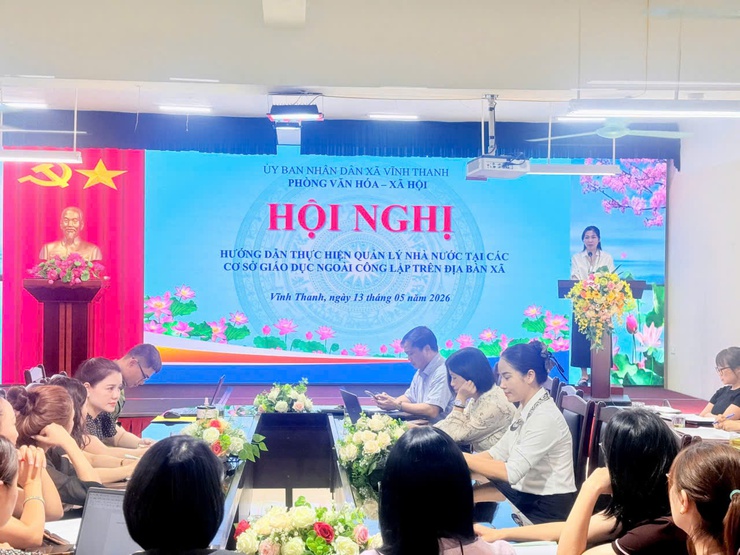 PHÒNG VĂN HÓA - XÃ HỘI XÃ VĨNH THANH TỔ CHỨC HỘI NGHỊ HƯỚNG DẪN THỰC HIỆN CÔNG TÁC QUẢN LÝ NHÀ NƯỚC ĐỐI VỚI CÁC CƠ SỞ GIÁO DỤC MẦM NON NGOÀI CÔNG LẬP NĂM 2026- Ảnh 1.