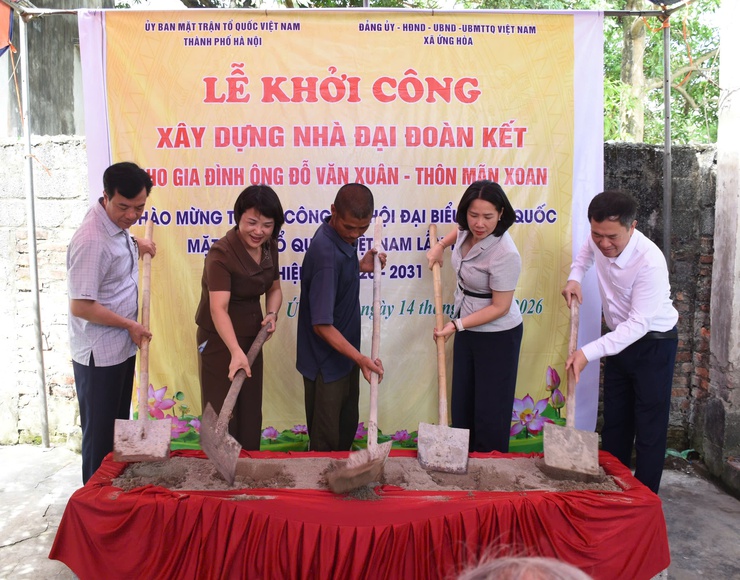 ỨNG HOÀ: KHỞI CÔNG XÂY DỰNG, SỬA CHỮA 4 NHÀ “ĐẠI ĐOÀN KẾT”.- Ảnh 1.
