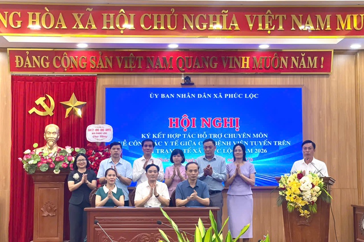 Hội nghị ký kết hợp tác hỗ trợ chuyên môn về công tác y tế giữa Bệnh viện tuyến trên với Trạm Y tế xã Phúc Lộc- Ảnh 5.