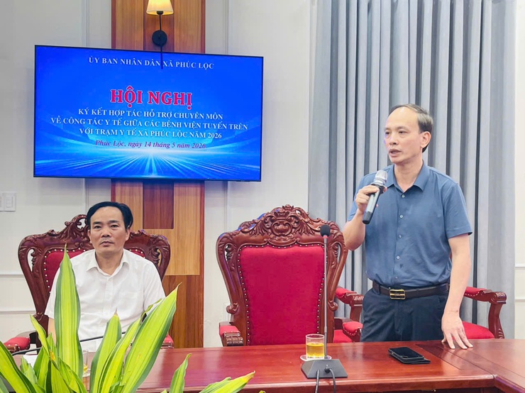 Hội nghị ký kết hợp tác hỗ trợ chuyên môn về công tác y tế giữa Bệnh viện tuyến trên với Trạm Y tế xã Phúc Lộc- Ảnh 3.