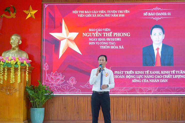 Hội thi báo cáo viên, tuyên truyền viên giỏi xã Hòa Phú: Lan tỏa niềm tin – Khơi dậy khát vọng phát triển- Ảnh 8.