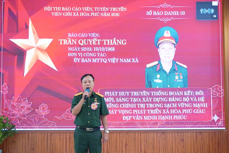 Hội thi báo cáo viên, tuyên truyền viên giỏi xã Hòa Phú: Lan tỏa niềm tin – Khơi dậy khát vọng phát triển- Ảnh 10.